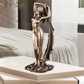 Resin Nude Lady Statue | Sexy Bathroom Sculpture | Body Art Girl Ornament | Handicraft Bedroom Décor