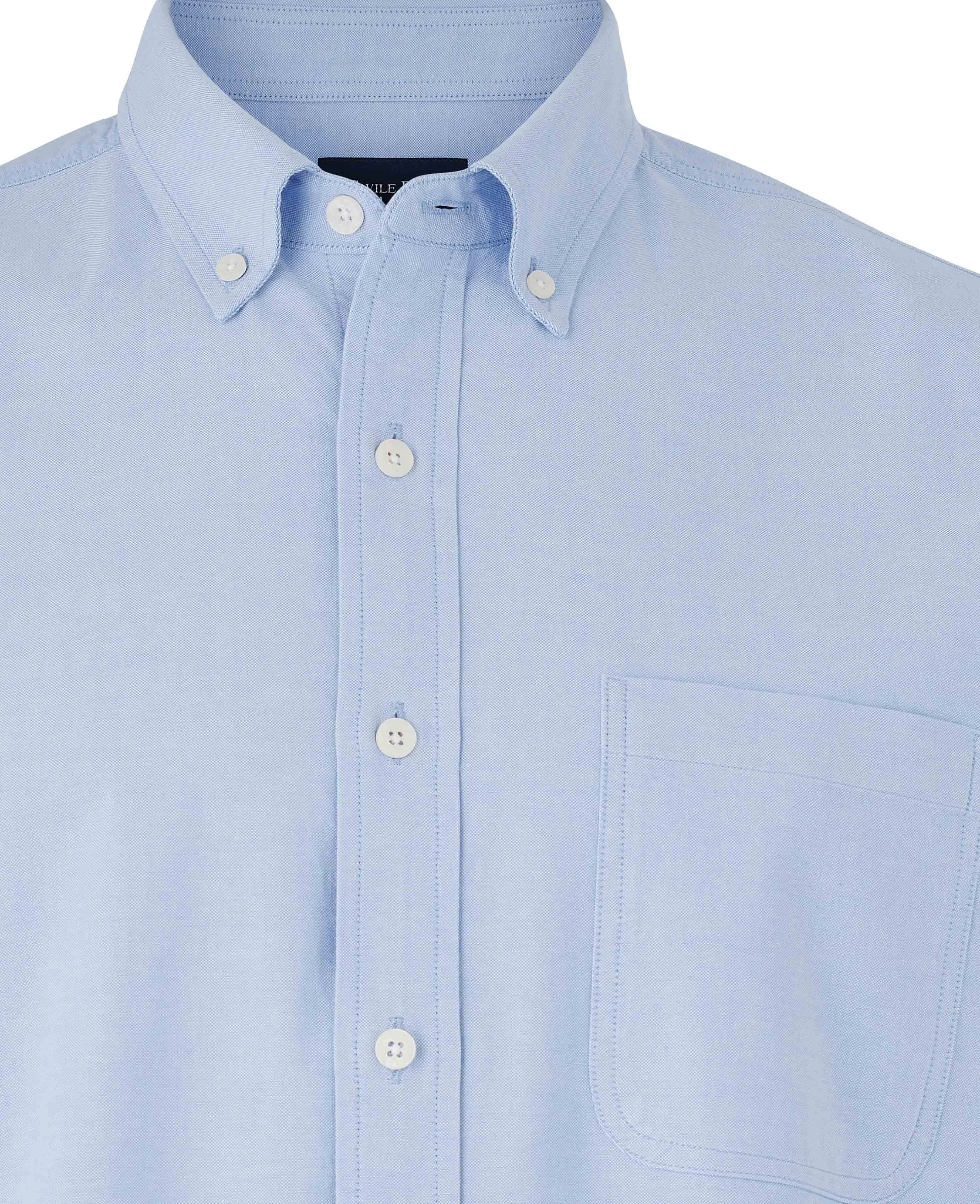 Sky Blue Classic Fit Short Sleeve Oxford Shirt